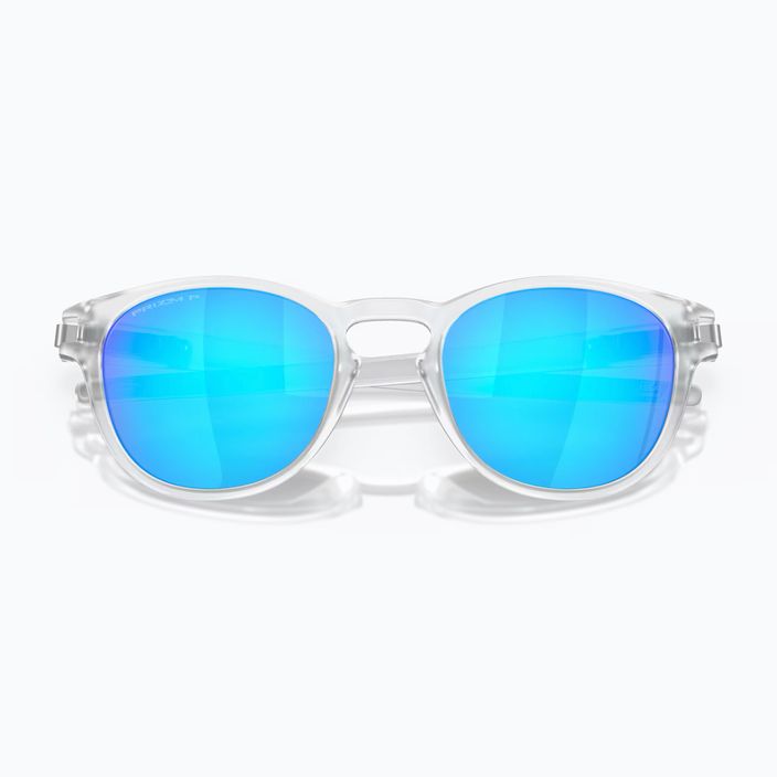 Occhiali da sole polarizzati Oakley Latch matte clear/prizm sapphire 5