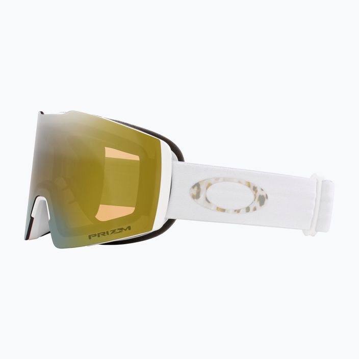 Occhiali da sci Oakley Fall Line M bianco leopardato/prizmato salvia oro iridium 5