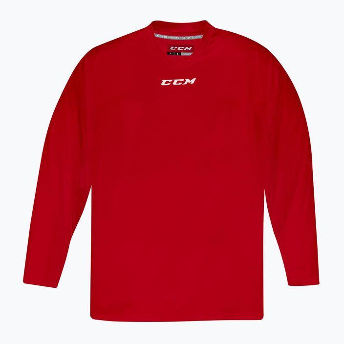 Maglia a maniche lunghe da hockey per bambini CCM 5000 JR rosso