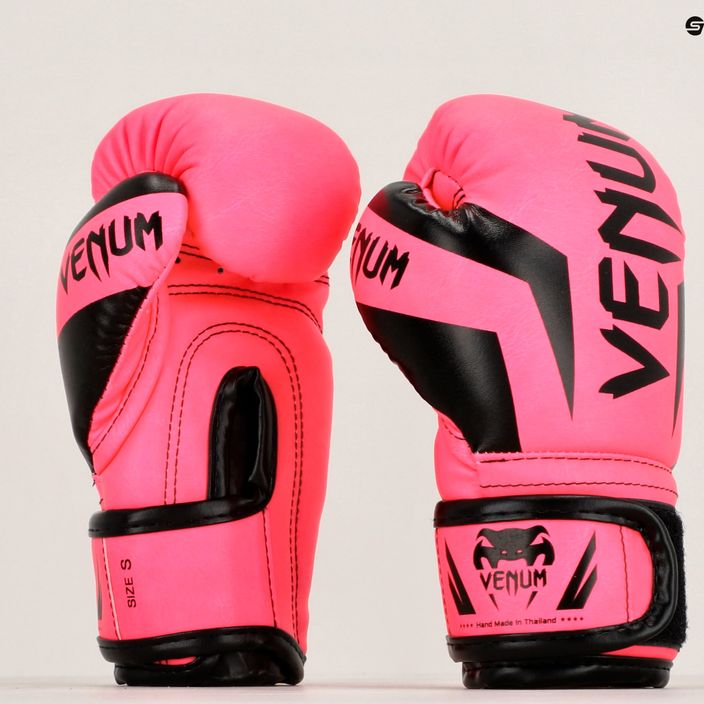 Guanti da boxe per bambini Venum Elite Boxing rosa fluo 11