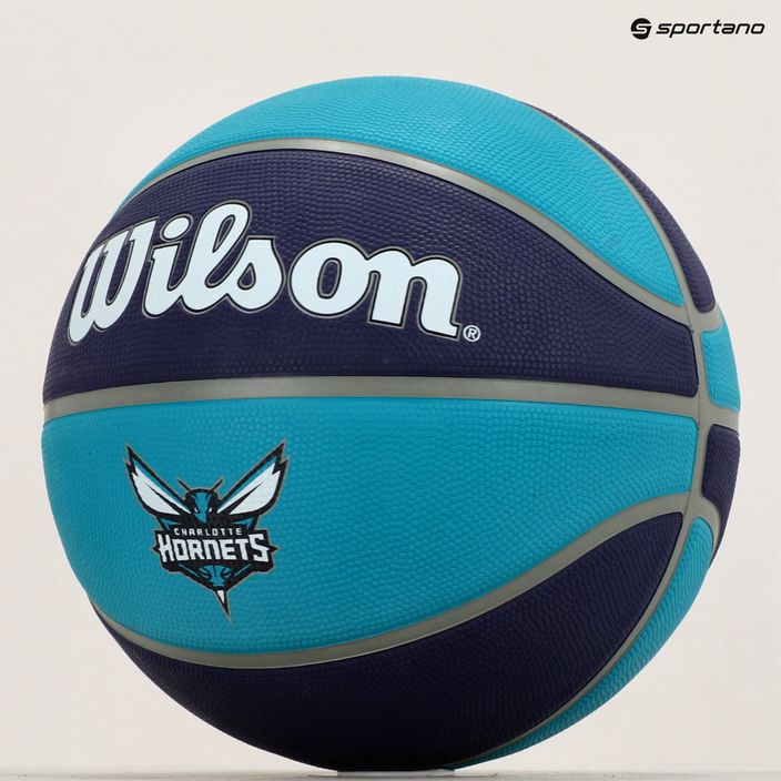 Wilson NBA Team Tribute Charlotte Hornets mare basket dimensioni 7 7