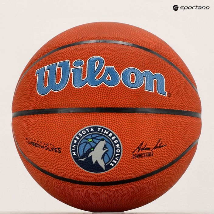 Wilson NBA Team Alliance Minnesota Timberwolves basket marrone taglia 7 6