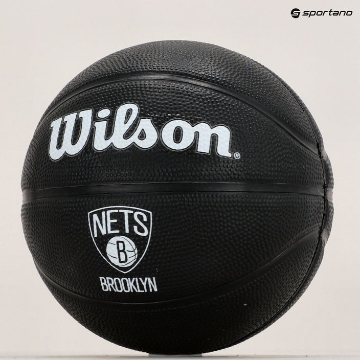 Pallacanestro per bambini Wilson NBA Team Tribute Mini Brooklyn Nets nero taglia 3 9