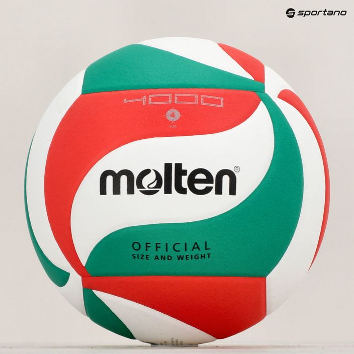 Pallavolo Molten V4M4000-4 bianco/verde/rosso misura 4 6