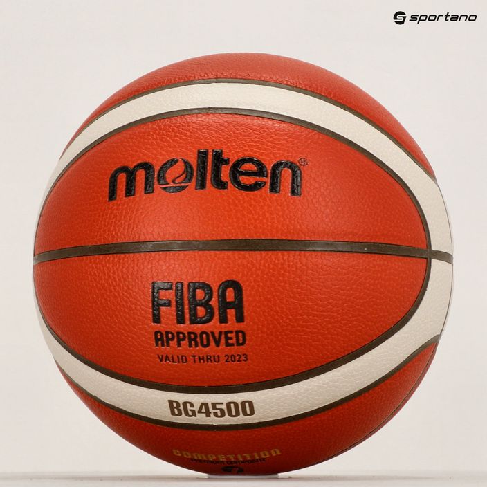 Pallacanestro Molten B7G4500 FIBA arancione/avorio misura 7 8