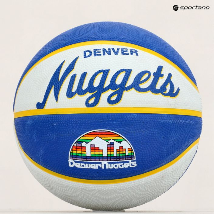 Pallacanestro per bambini Wilson NBA Team Retro Mini Denver Nuggets blu misura 3 5