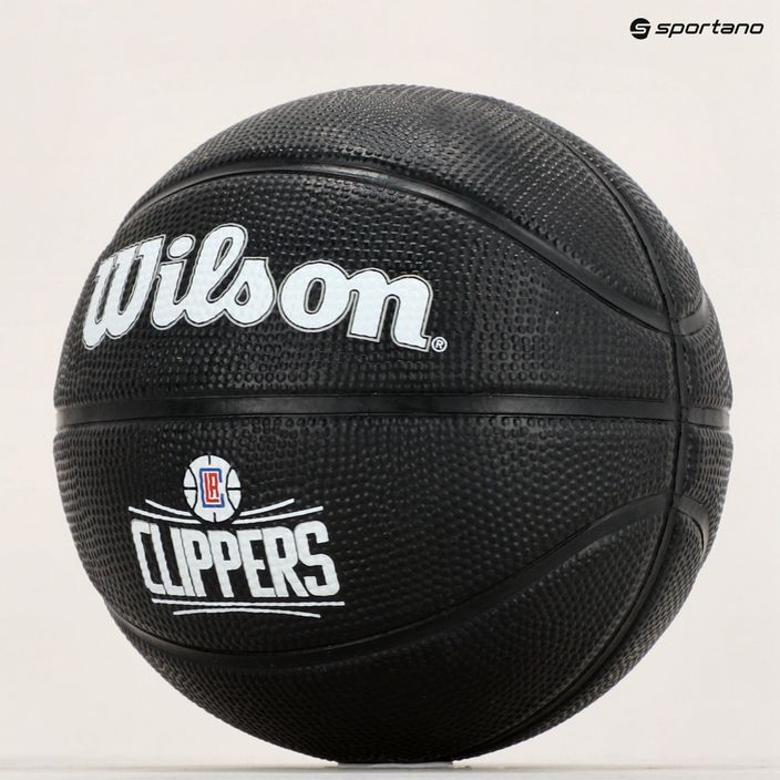 Pallone da basket Wilson per bambini NBA Team Tribute Mini Los Angeles Clippers nero taglia 3 9