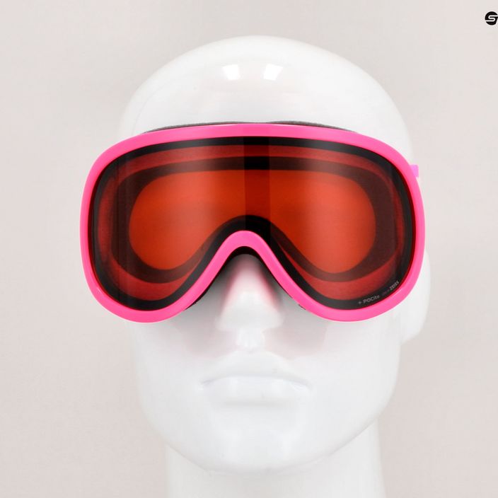Occhiali da sci per bambini POC POCito Retina rosa fluorescente 10