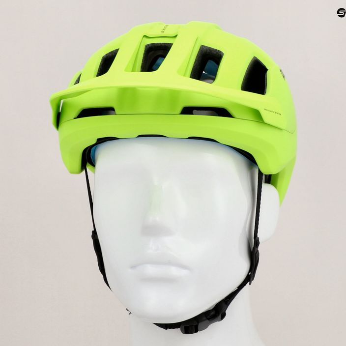 Casco da bici POC Axion SPIN giallo fluorescente/verde opaco 9