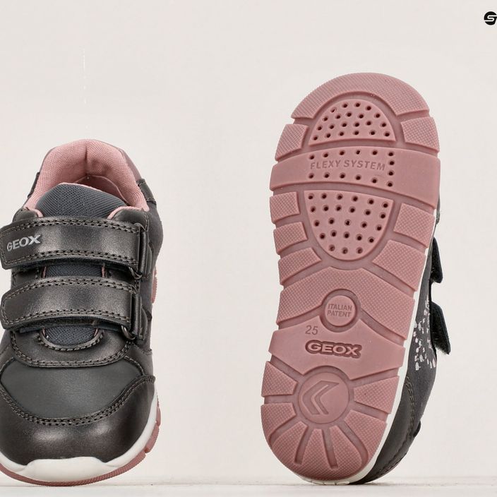 Geox Heira scarpe da bambino grigio scuro/rosa scuro 15