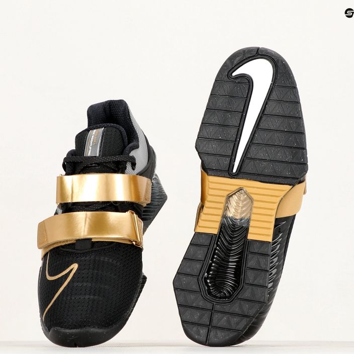 Nike Romaleos 4 nero/oro metallico bianco scarpa da sollevamento pesi 8