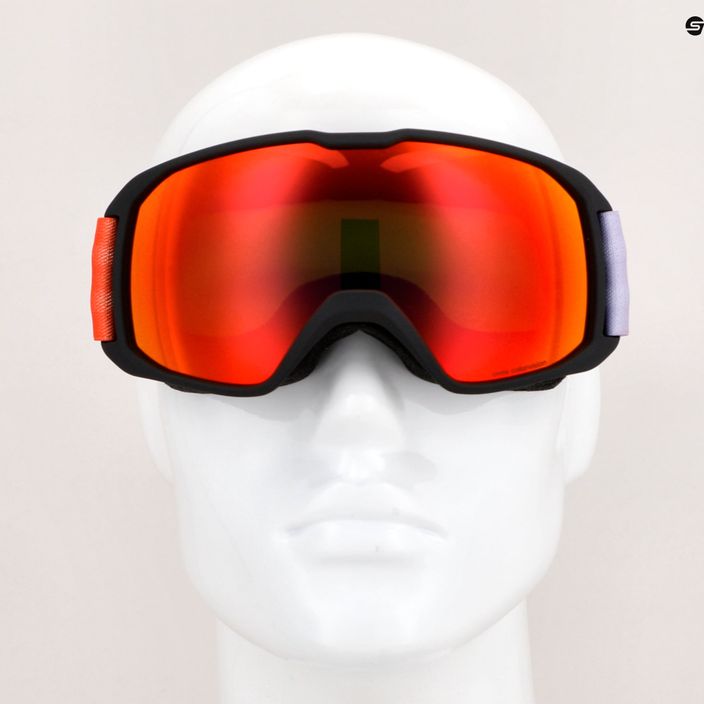 UVEX Xcitd CV occhiali da sci nero opaco/specchio scarlatto/verde colorvision 6