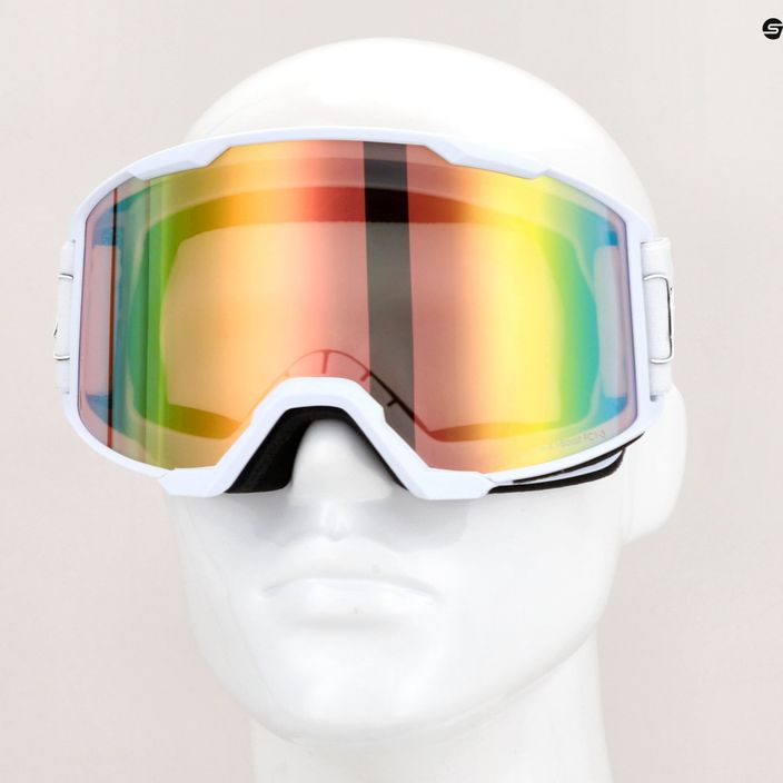 Occhiali da sci Red Bull SPECT Solo bianco opaco/bianco fotocromatico/rosa a specchio 4
