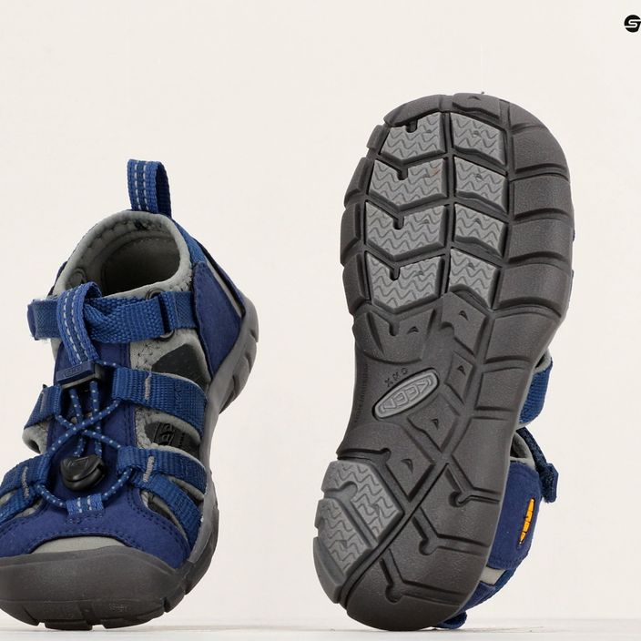 KEEN Seacamp II CNX sandali da trekking per bambini, profondità blu/gargoyole 14