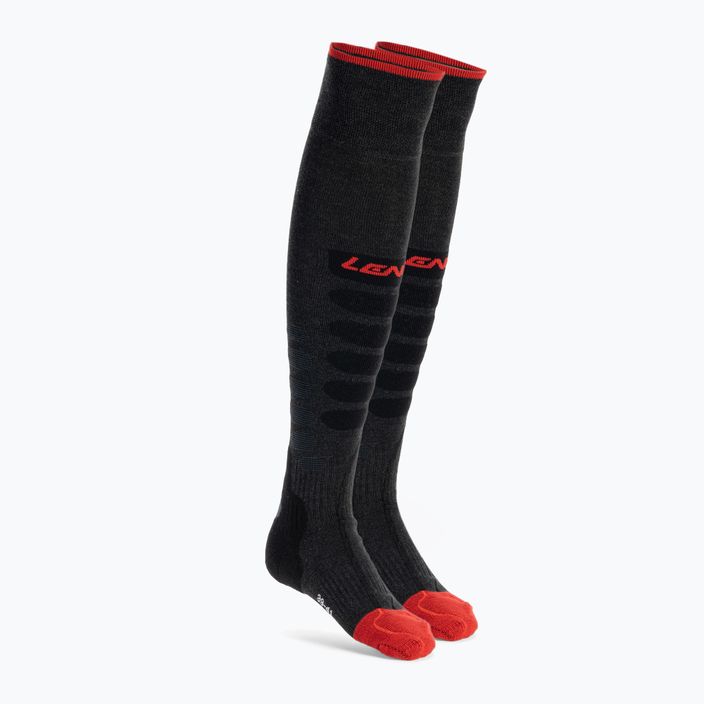 Calze da sci Lenz Heat Sock 5.1 Toe Cap Regular Fit antracite/rosso