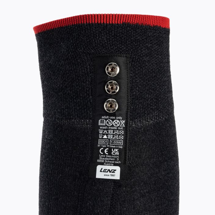 Calze da sci Lenz Heat Sock 5.1 Toe Cap Regular Fit antracite/rosso 3