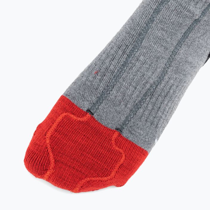 Calze da sci Lenz Heat Sock 5.1 Toe Cap Slim Fit grigio/rosso 4