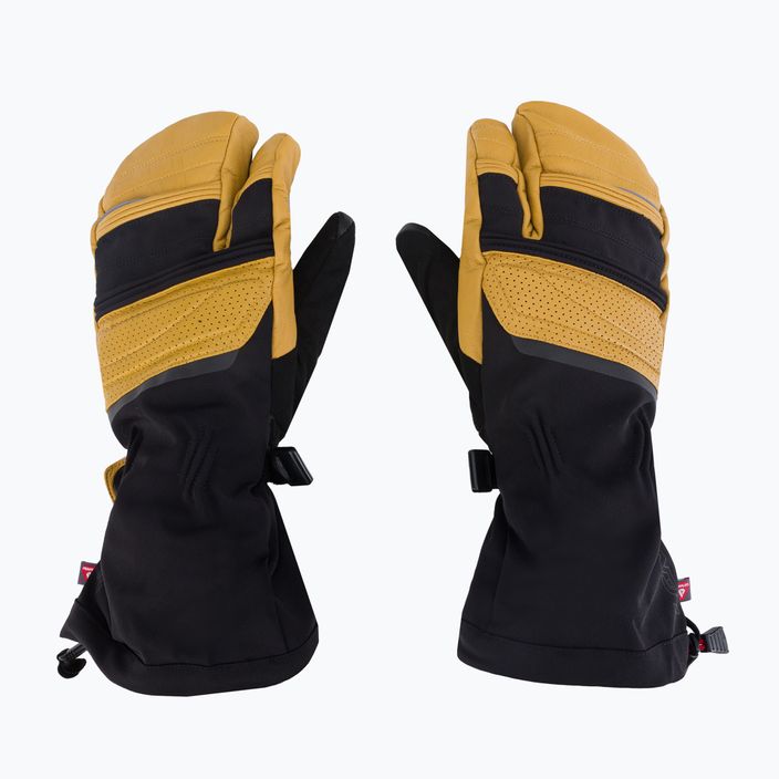 Lenz Heat Glove 8.0 Finger Cap Lobster nero/giallo guanto da sci riscaldato 3