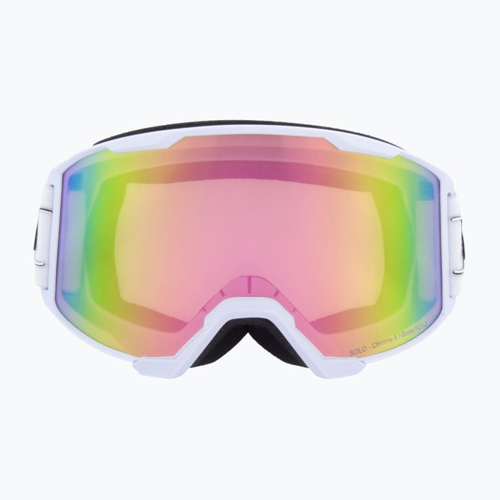 Occhiali da sci Red Bull SPECT Solo bianco opaco/bianco fotocromatico/rosa a specchio 2