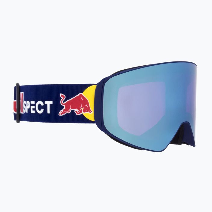 Occhiali da sci Red Bull SPECT Jam + Lente di ricambio blu opaco/viola/blu a specchio/neve nuvolosa