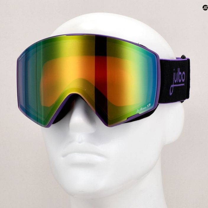 Julbo Razor Edge Reactiv Glare Control occhiali da sci viola/nero/verde flash 10