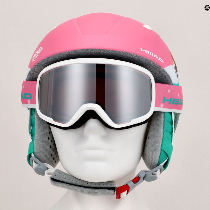 Casco da sci per bambini HEAD Maja Set Paw + Occhiali rosa 9