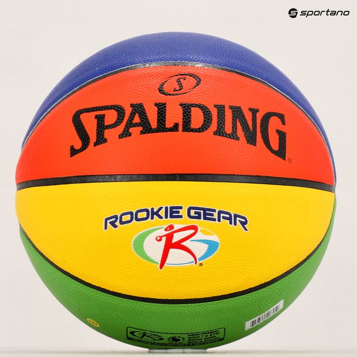 Spalding Rookie Gear in pelle multicolore basket dimensioni 5 5