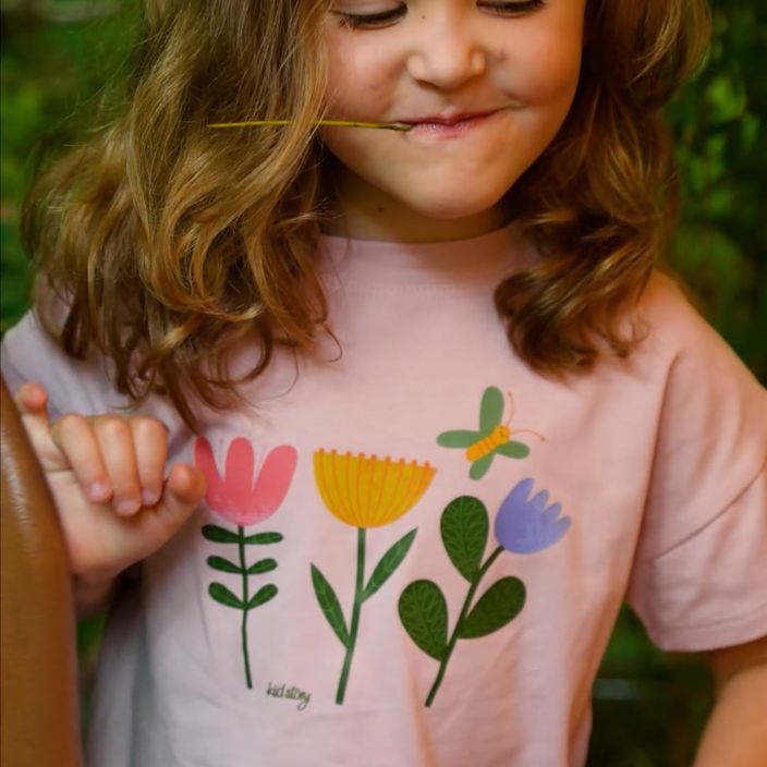 Maglietta KID STORY per bambini Cotone organico verde 10