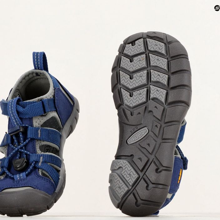 KEEN Seacamp II CNX sandali da trekking per bambini, profondità blu/gargoyole 8