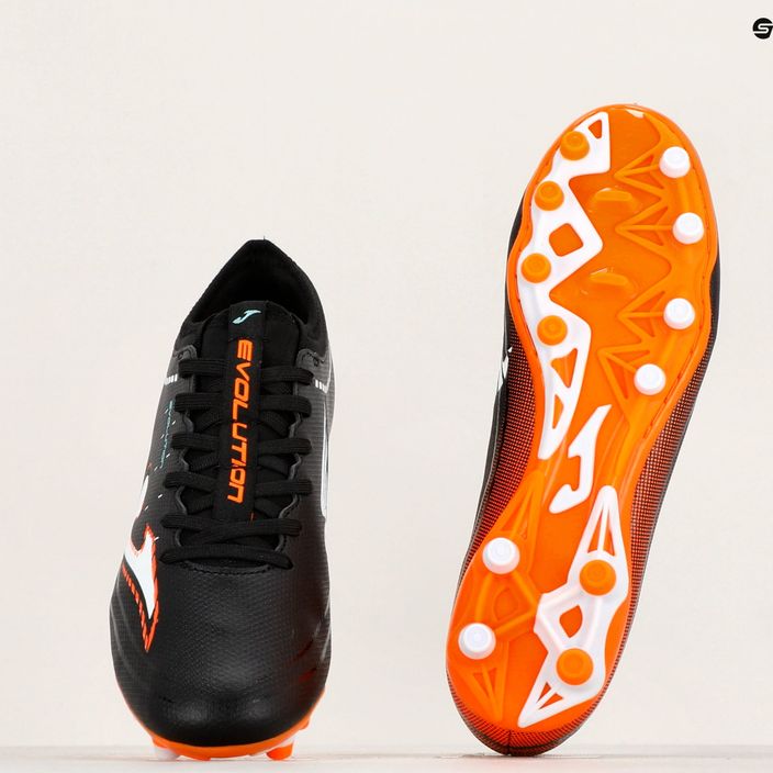 Scarpe da calcio Joma Evolution FG da uomo nero/arancio 10
