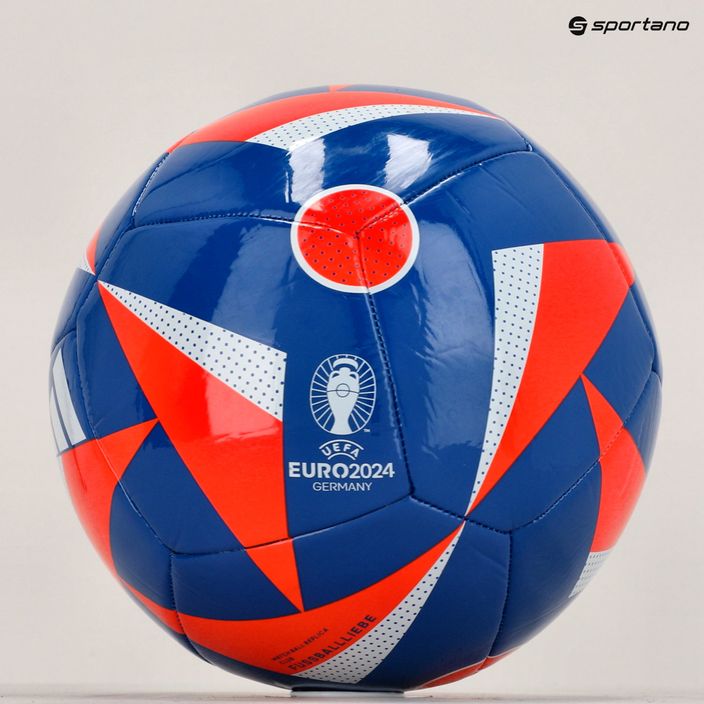 adidas Fussballiebe Club calcio bagliore blu / rosso solare / bianco dimensioni 5 6