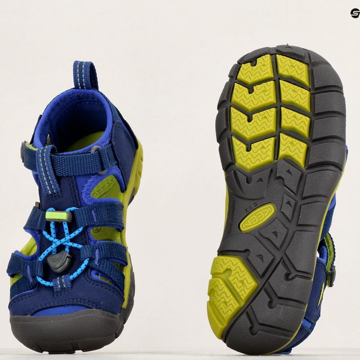 KEEN Seacamp II CNX sandali per bambini blu scuro/cartreuse 9