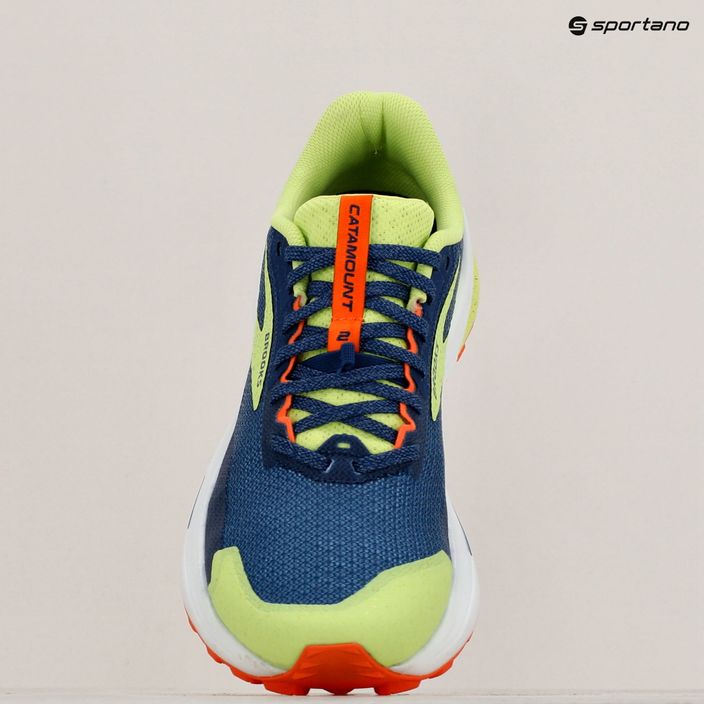 Brooks Catamount 2, scarpe da corsa da uomo, blu/fuoco/verde brillante 16