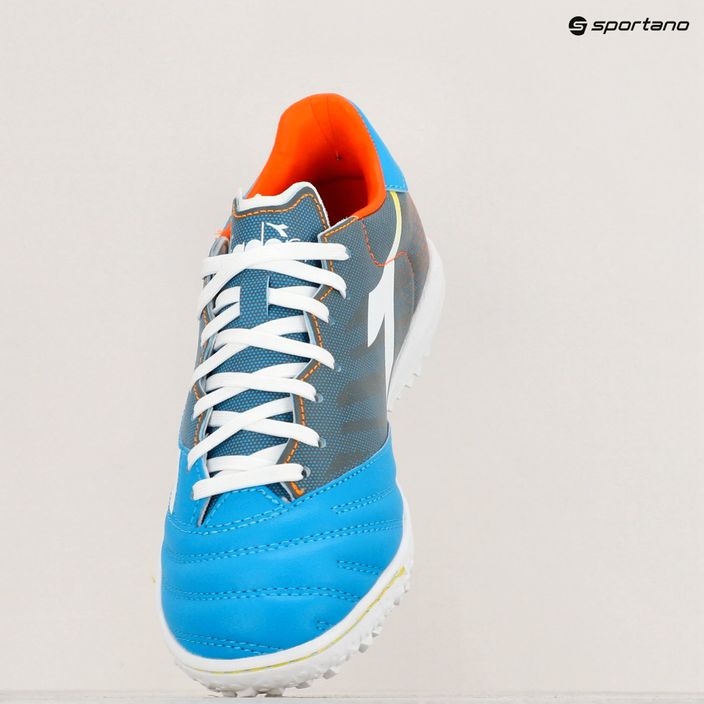 Scarpe da calcio Diadora Brasil Elite Veloce GR TFR uomo blu fluo/bianco/arancio 16