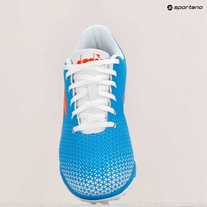Scarpe da calcio per bambini Diadora Pichichi 6 TF JR blu fluo/bianco/arancio 15
