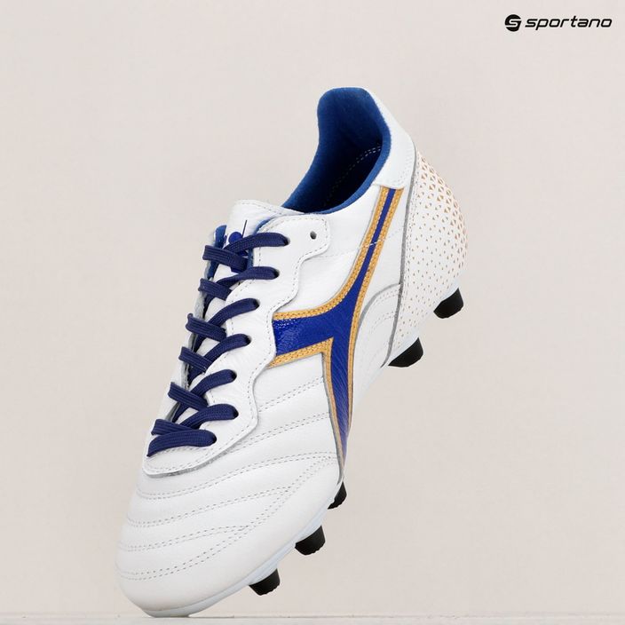 Scarpe da calcio da uomo Diadora Brasil Italy OG GR LT+ MDPU bianco/blu/oro 16