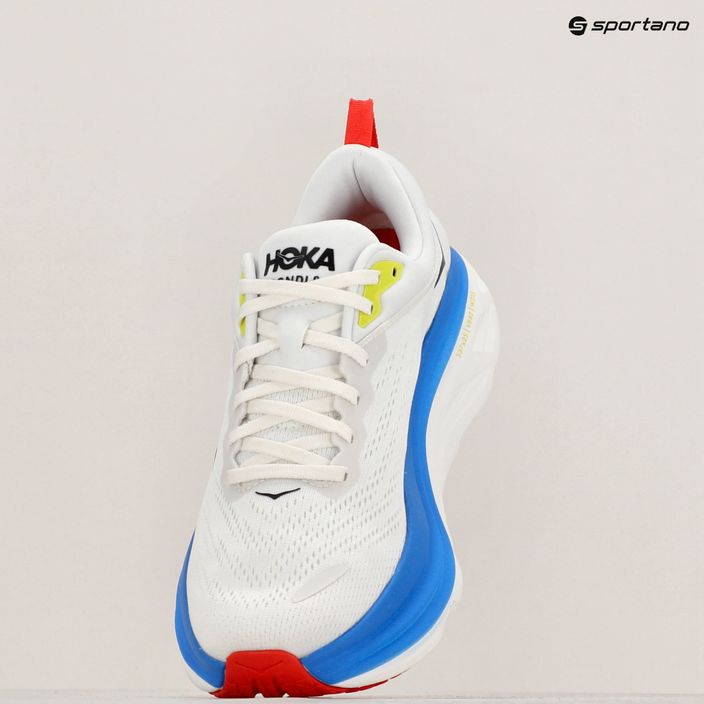 HOKA Bondi 8, scarpe da corsa da uomo, bianco/azzurro virtuale 11