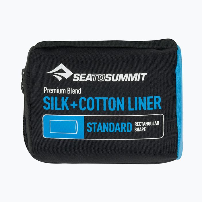 Inserto per sacco a pelo Sea to Summit Silk/Cotton Standard blu navy
