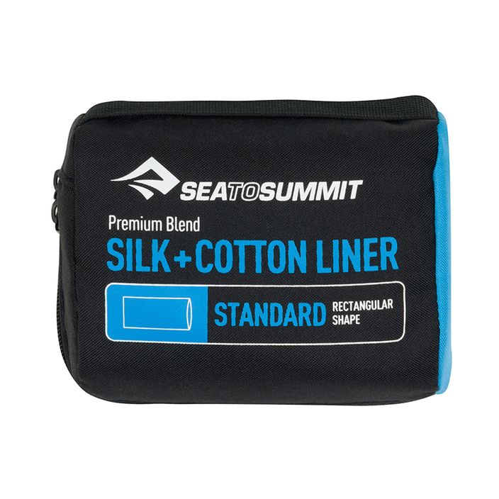 Inserto per sacco a pelo Sea to Summit Silk/Cotton Standard blu navy 2