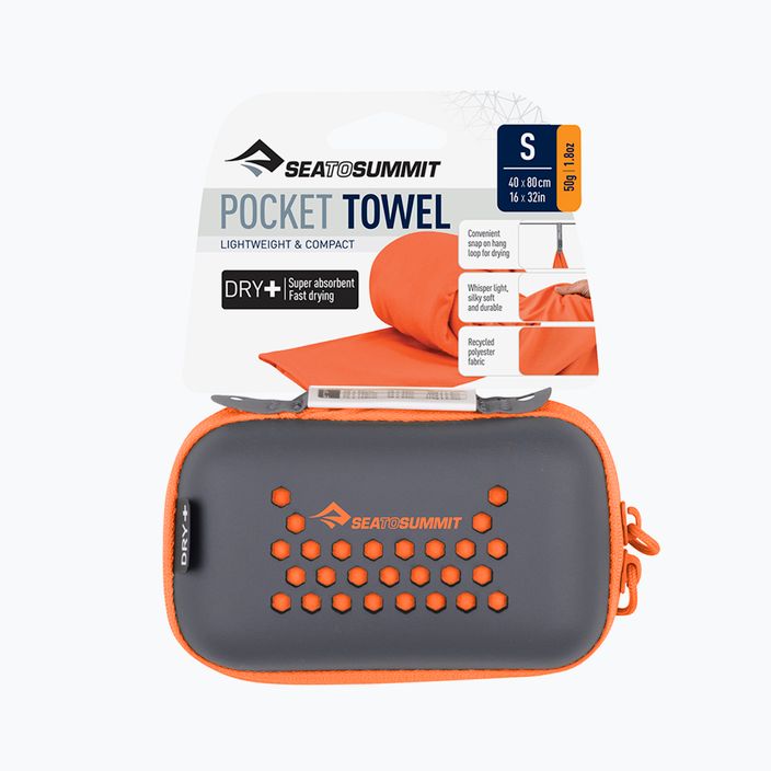 Sea to Summit Pocket Towel outblack arancione 5