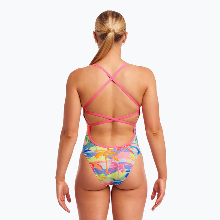 Funkita costume da bagno intero con spalline, poka palm, donna 4