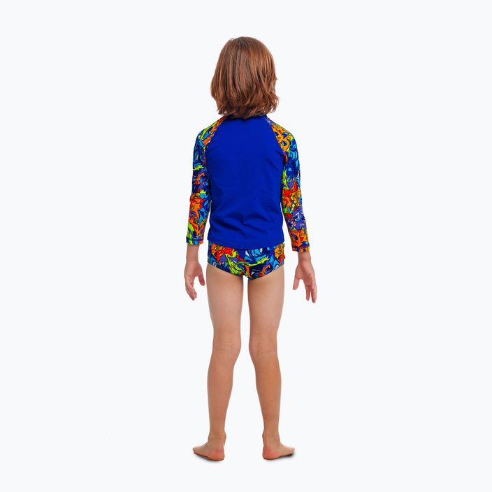 Maglietta da bagno Funky Trunks Zippy Rash Vest per bambini, con confusione mista 3