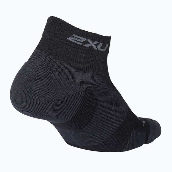 2XU Vectr Light Cushion 1/4 calzini da corsa nero/titanio 2