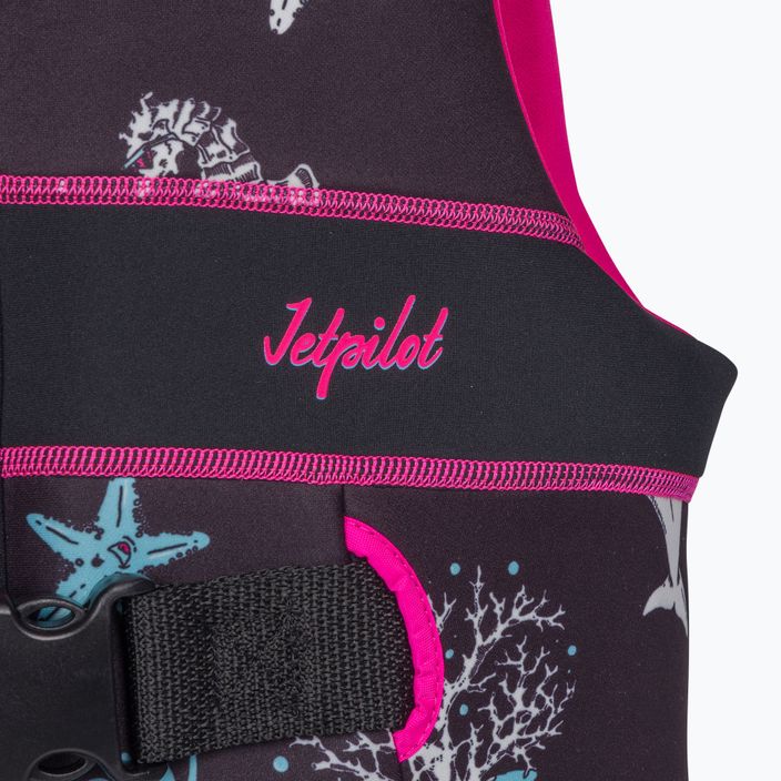 Jetpilot Cause Teen Neo Vest gilet di galleggiamento nero/rosa per bambini 2