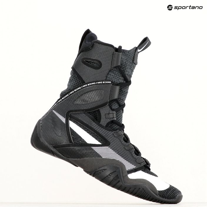 Nike Hyperko 2 nero / bianco fumo grigio scarpe da boxe 9