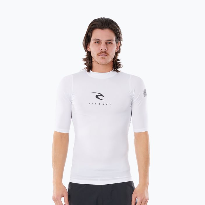 Camicia da bagno Rip Curl Corps SSL UV da uomo, bianco
