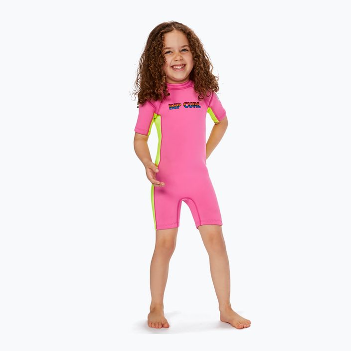 Rip Curl Groms Omega 1,5 mm B/Zip rosa schiuma da nuoto per bambini