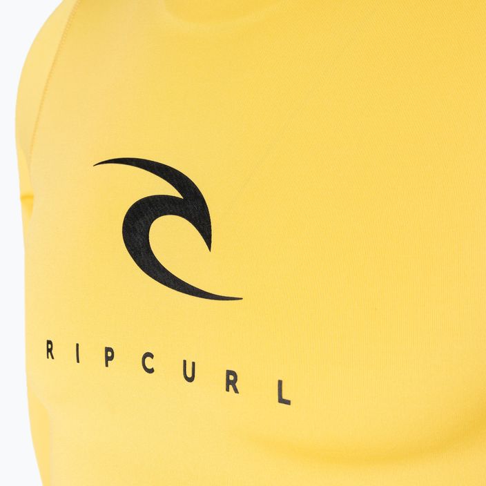Camicia da bagno Rip Curl Corps SSL UV gialla da uomo 3