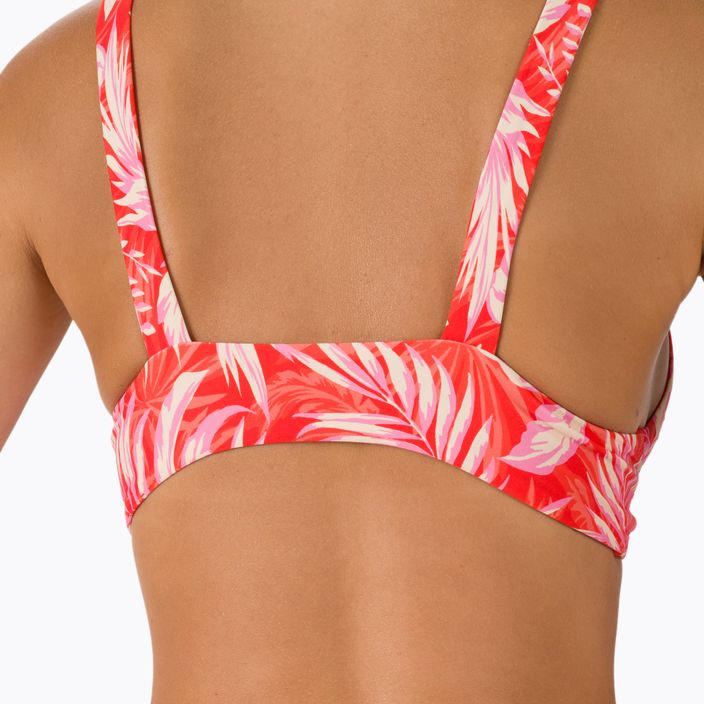 Rip Curl Sun Rays - Top bikini Halter floreale rosso 5