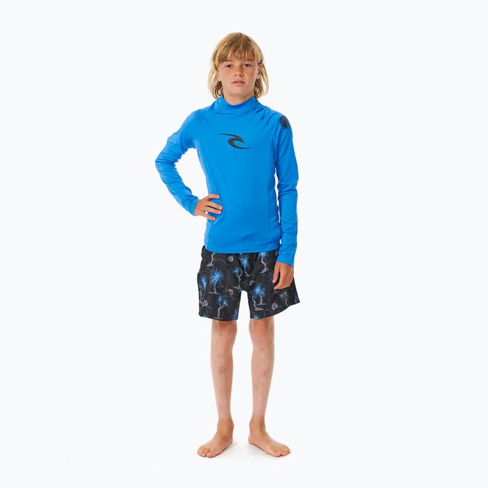 Rip Curl Lycra Brand Wave UPF blue gum manica lunga da nuoto per bambini 2
